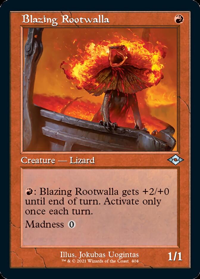 Blazing Rootwalla (Retro Foil Etched) [Modern Horizons 2] | Exor Games Bridgewater