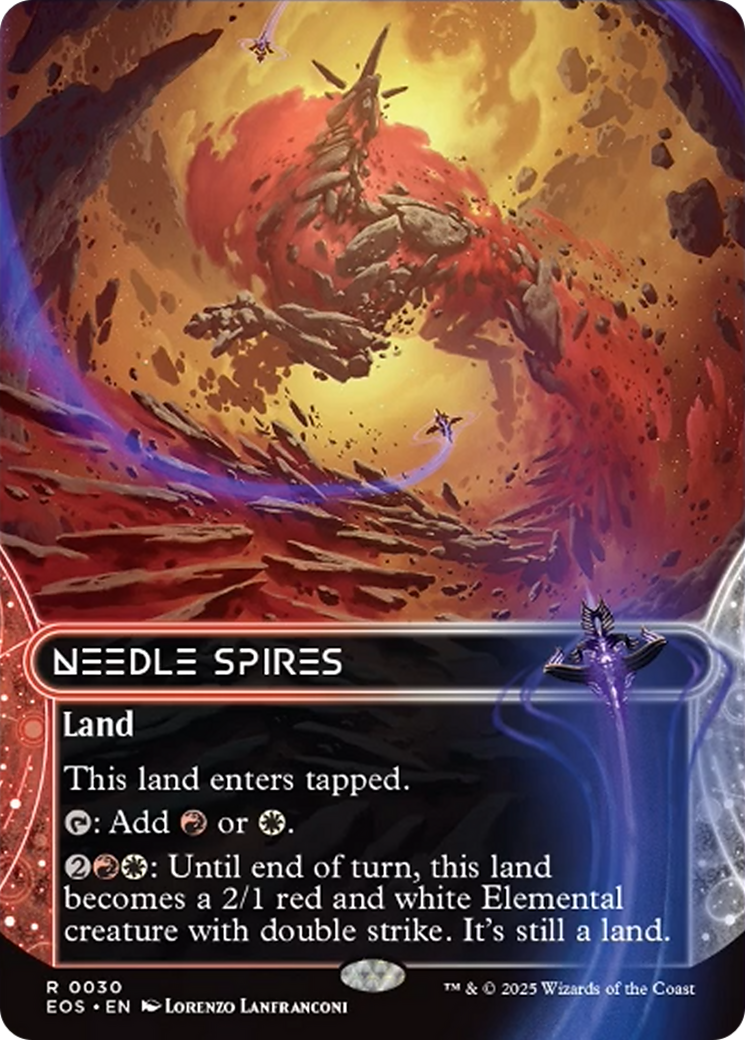 Needle Spires (0030) (Borderless) [Edge of Eternities: Stellar Sights] | Exor Games Bridgewater