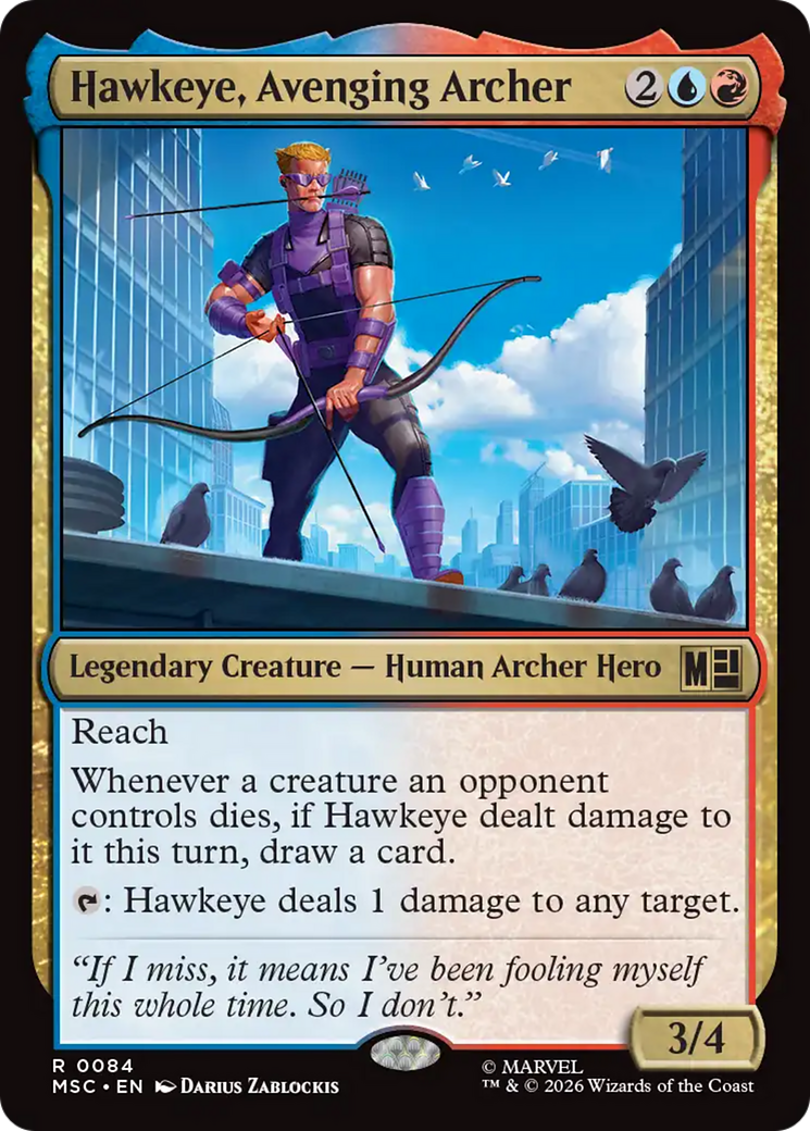 Hawkeye, Avenging Archer (Surge Foil) [Marvel Super Heroes Commander] | Exor Games Bridgewater