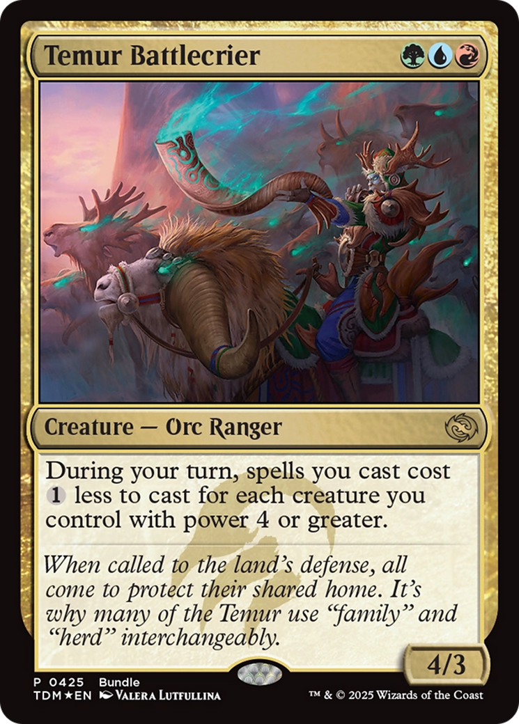 Temur Battlecrier (Bundle) [Tarkir: Dragonstorm Promos] | Exor Games Bridgewater