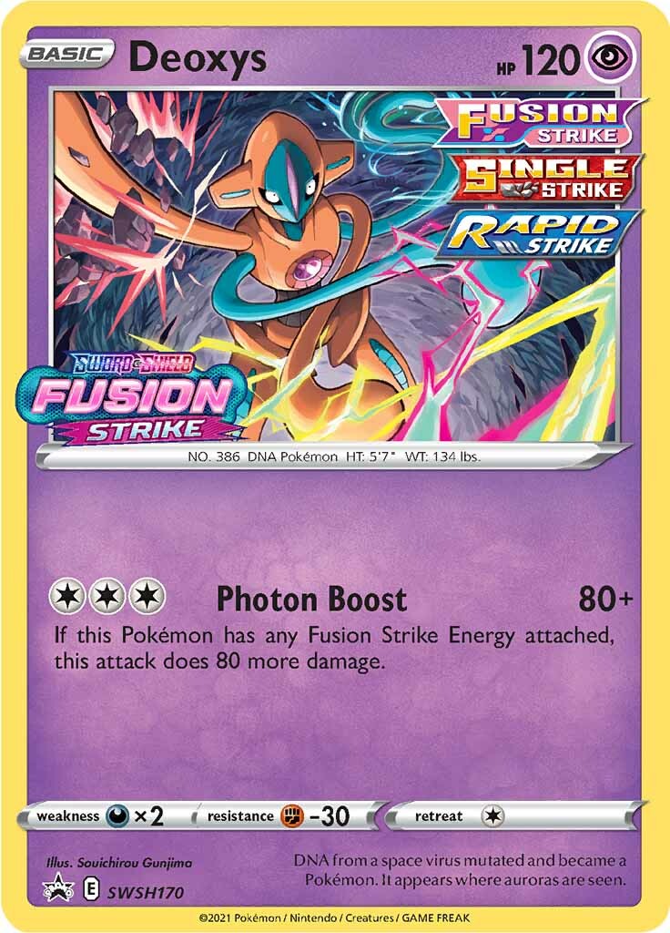 Deoxys (SWSH170) (Prerelease Promo) [Sword & Shield: Black Star Promos] | Exor Games Bridgewater