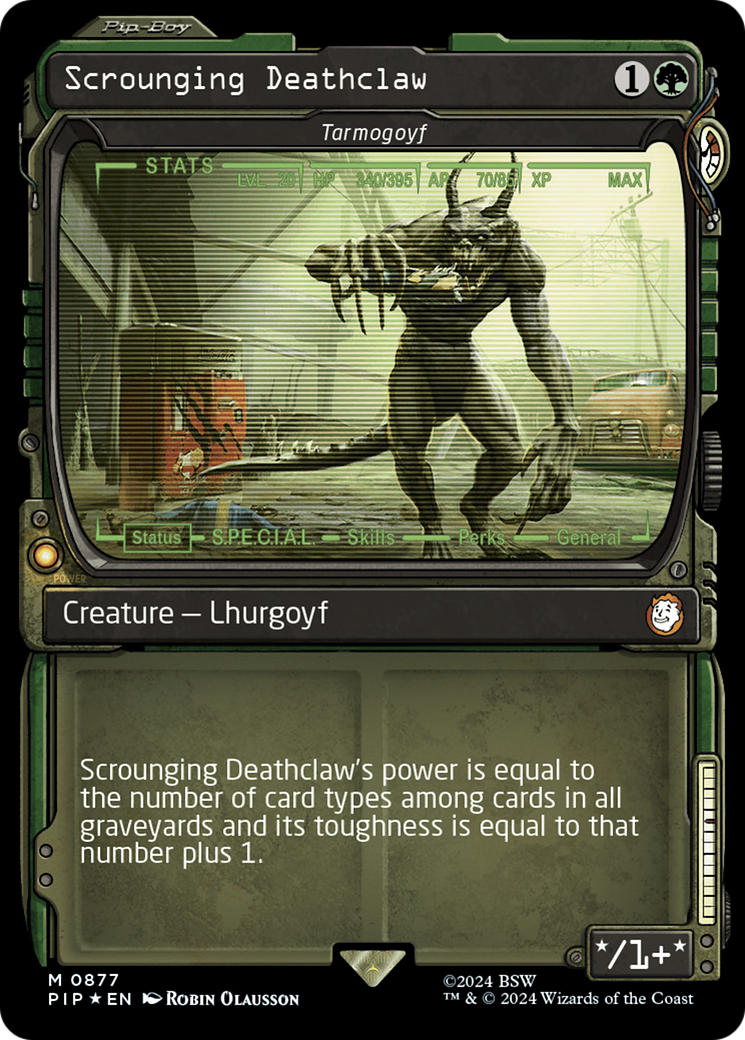 Scrounging Deathclaw - Tarmogoyf (Showcase) (Surge Foil) [Fallout] | Exor Games Bridgewater