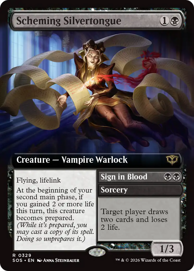 Scheming Silvertongue (Extended Art) [Secrets of Strixhaven] | Exor Games Bridgewater