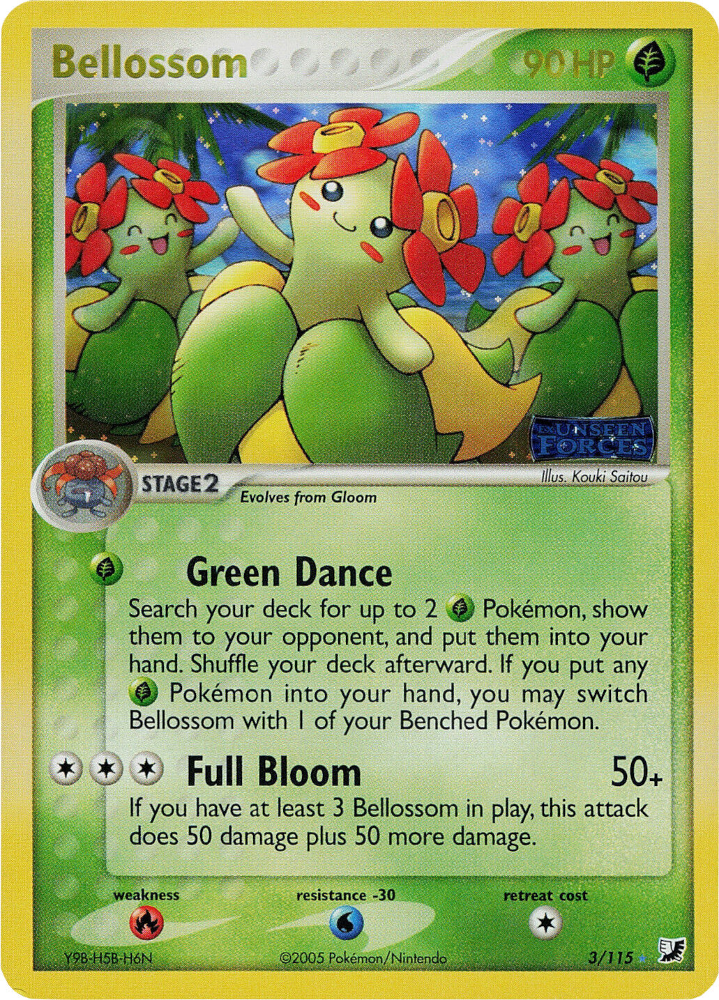 Bellossom (3/115) (Stamped) [EX: Unseen Forces] | Exor Games Bridgewater