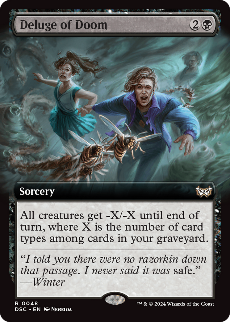 Deluge of Doom (Extended Art) [Duskmourn: House of Horror Commander] | Exor Games Bridgewater