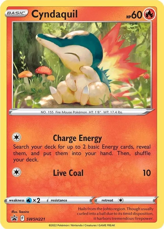 Cyndaquil (SWSH221) (Cosmos Holo) [Sword & Shield: Black Star Promos] | Exor Games Bridgewater