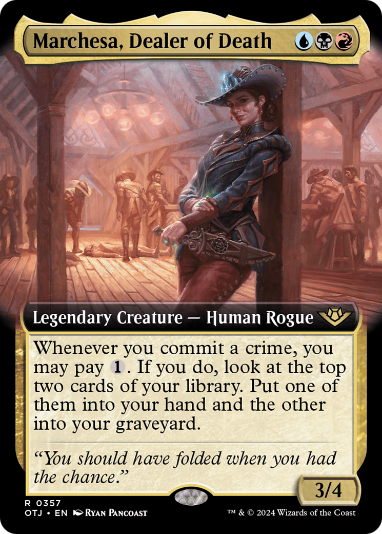 Marchesa, Dealer of Death (Extended Art) [Outlaws of Thunder Junction] | Exor Games Bridgewater