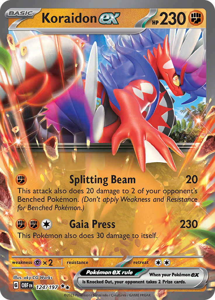 Koraidon ex (124/197) [Scarlet & Violet: Obsidian Flames] | Exor Games Bridgewater