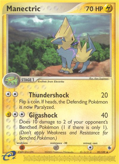 Manectric (39/109) [EX: Ruby & Sapphire] | Exor Games Bridgewater