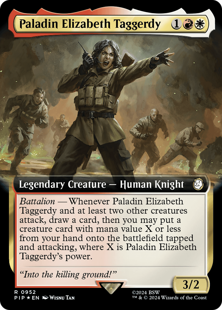 Paladin Elizabeth Taggerdy (Extended Art) (Surge Foil) [Fallout] | Exor Games Bridgewater