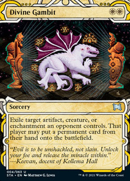 Divine Gambit (Foil Etched) [Strixhaven: Mystical Archive] | Exor Games Bridgewater