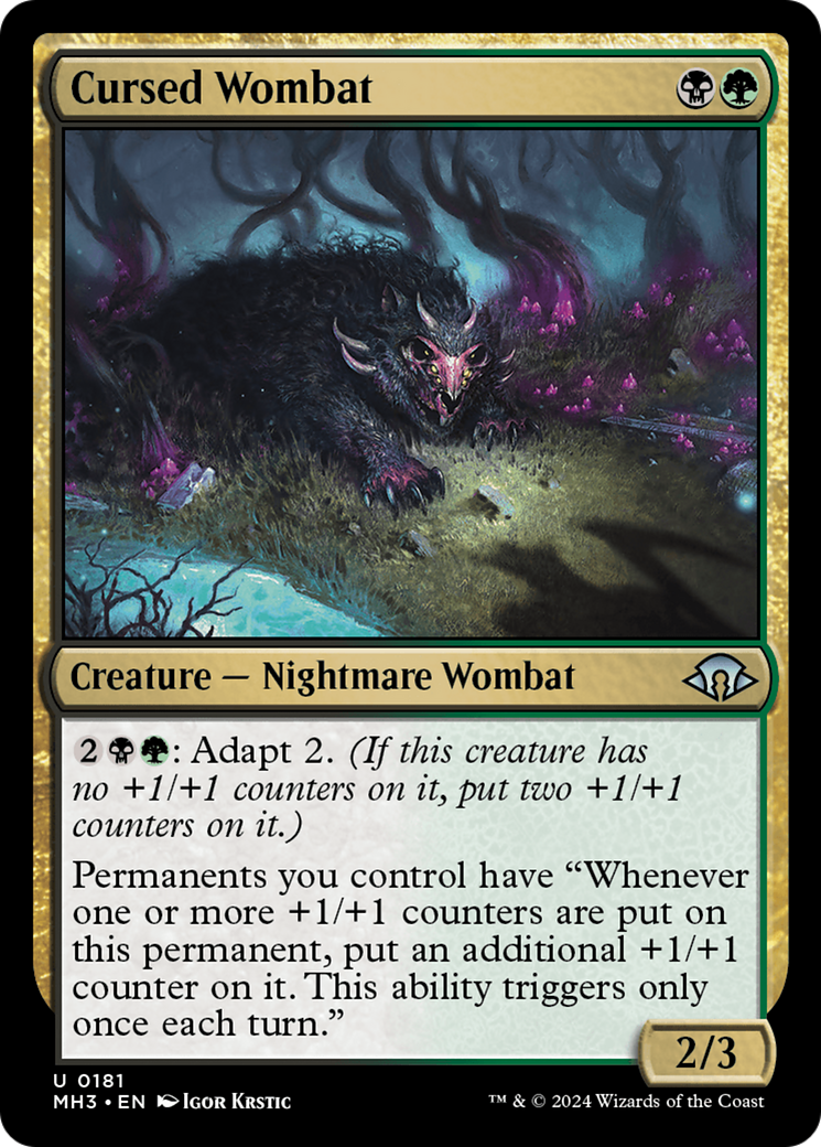 Cursed Wombat [Modern Horizons 3] | Exor Games Bridgewater