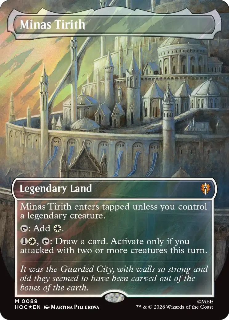 Minas Tirith (Borderless) (Surge Foil) [The Hobbit: Eternal-Legal] | Exor Games Bridgewater