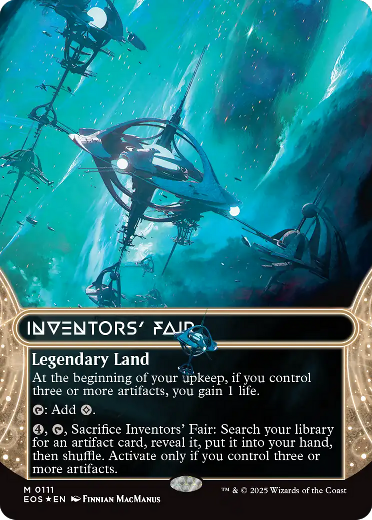 Inventors' Fair (0111) (Borderless) (Galaxy Foil) [Edge of Eternities: Stellar Sights] | Exor Games Bridgewater