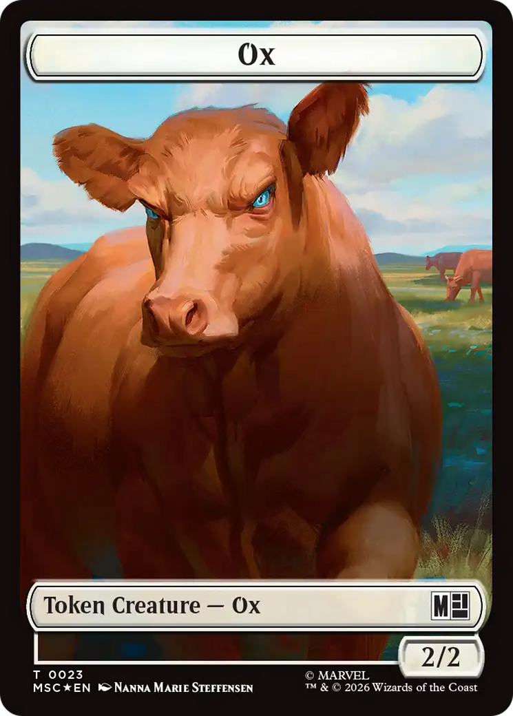Ox (023) // Construct (030) Double-Sided Token (Surge Foil) [Marvel Super Heroes Commander Tokens] | Exor Games Bridgewater