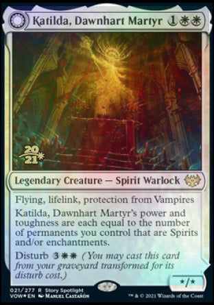 Katilda, Dawnhart Martyr // Katilda's Rising Dawn [Innistrad: Crimson Vow Prerelease Promos] | Exor Games Bridgewater
