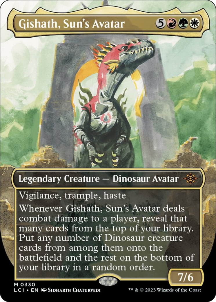 Gishath, Sun's Avatar (Borderless) [The Lost Caverns of Ixalan] | Exor Games Bridgewater