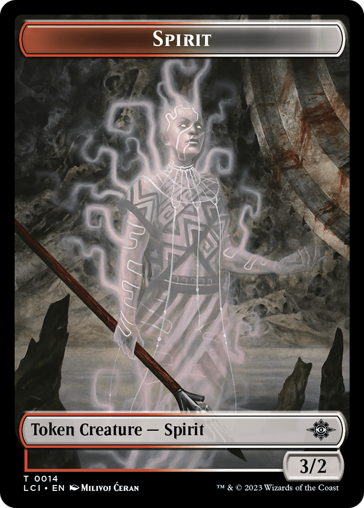 Vampire // Spirit Double-Sided Token [The Lost Caverns of Ixalan Tokens] | Exor Games Bridgewater