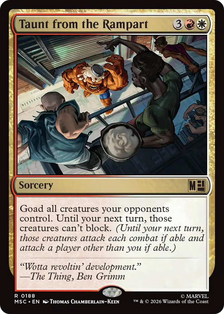 Taunt from the Rampart (Surge Foil) [Marvel Super Heroes Commander] | Exor Games Bridgewater