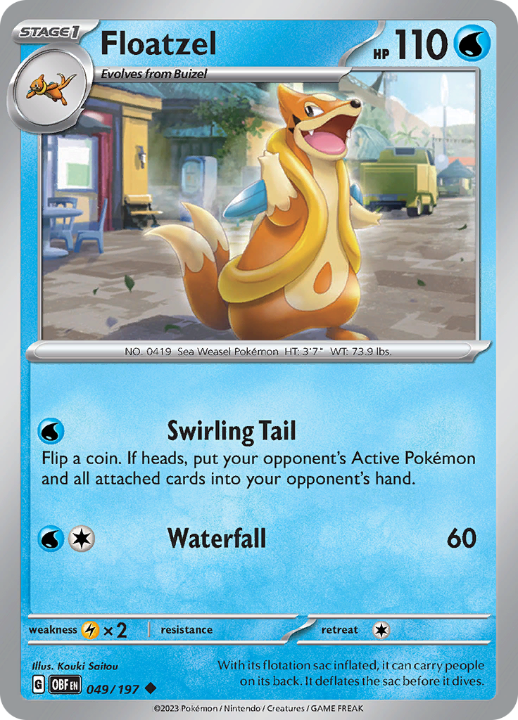 Floatzel (049/197) [Scarlet & Violet: Obsidian Flames] | Exor Games Bridgewater