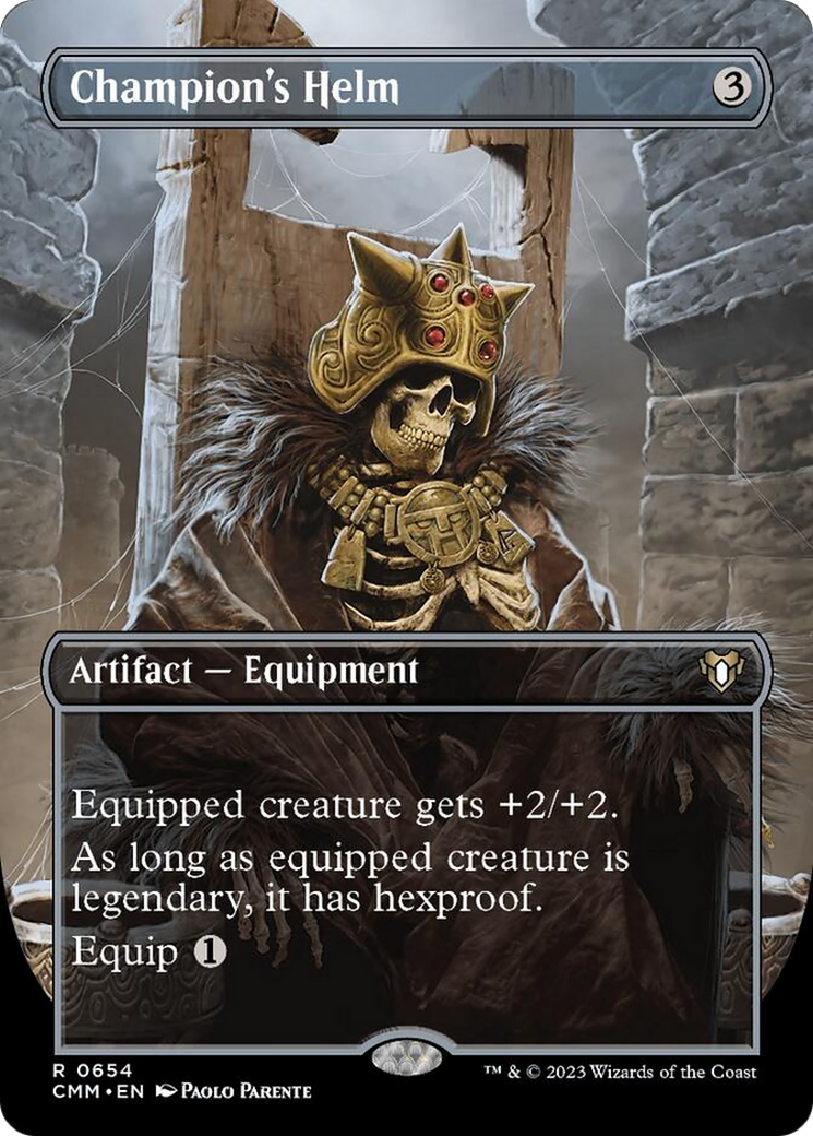 Champion's Helm (Borderless Alternate Art) [Commander Masters] | Exor Games Bridgewater