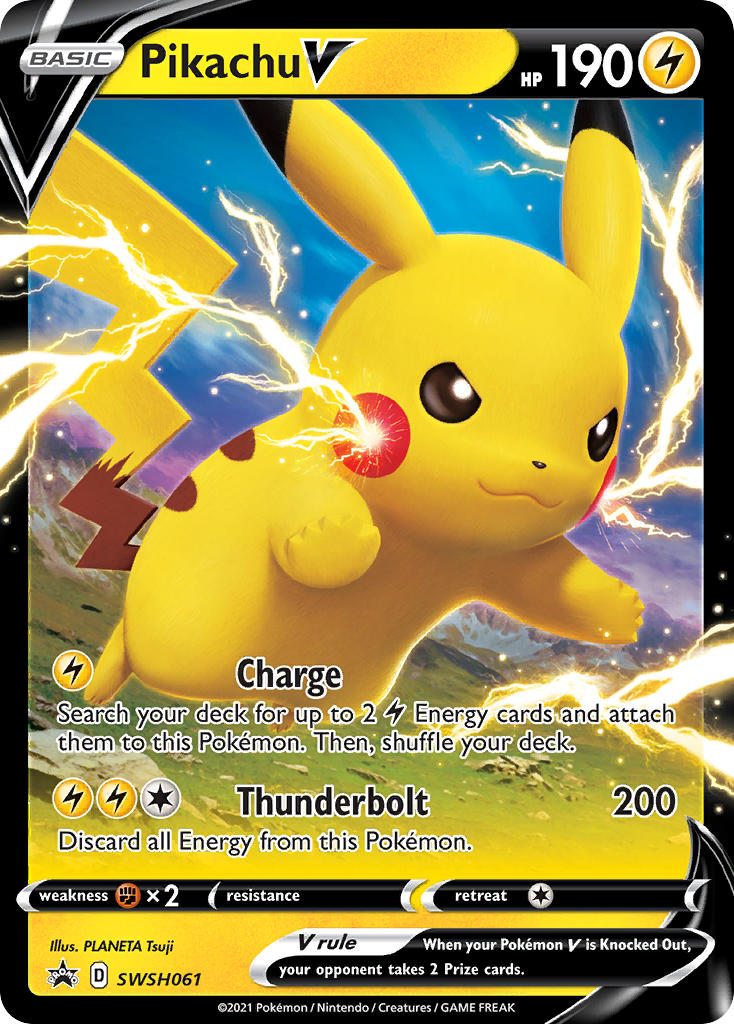 Pikachu V (SWSH061) (Jumbo Card) [Sword & Shield: Black Star Promos] | Exor Games Bridgewater