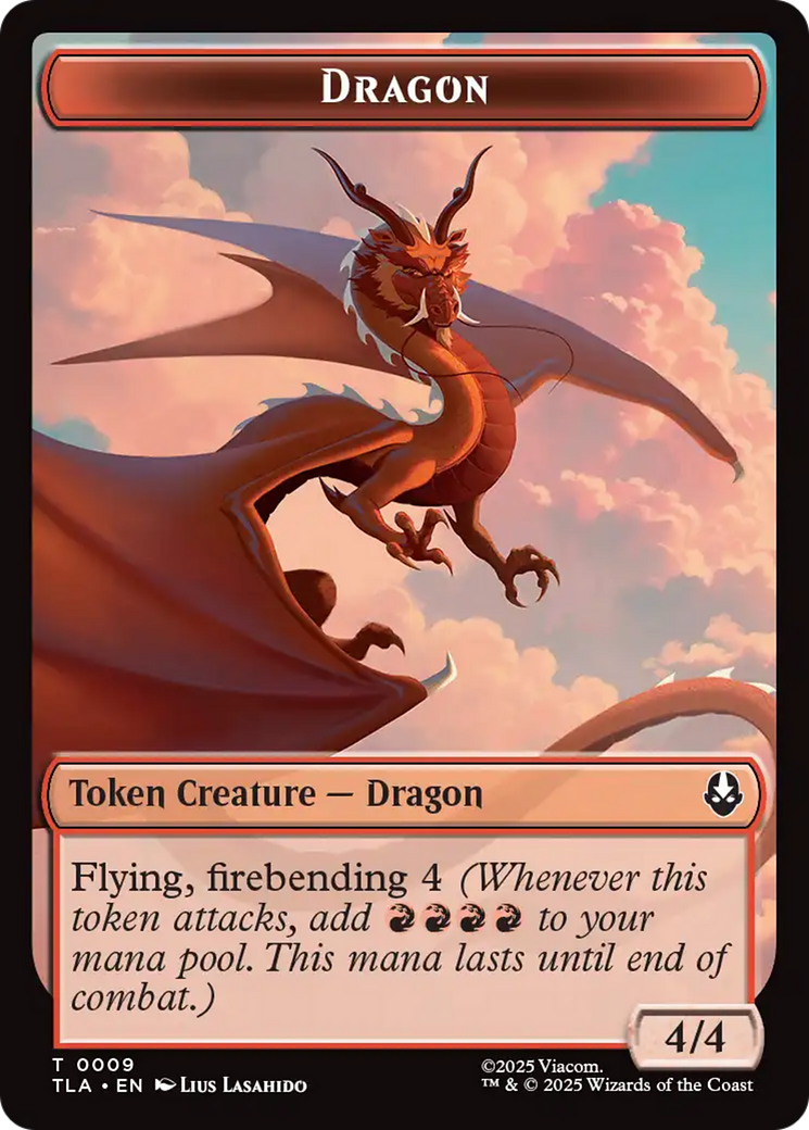 Dragon // Food (0019) Double-Sided Token [Avatar: The Last Airbender Tokens] | Exor Games Bridgewater