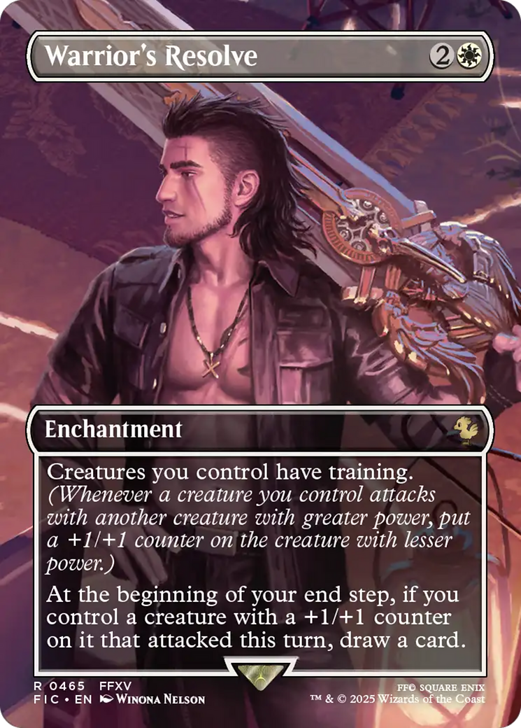 Warrior's Resolve (Borderless) [FINAL FANTASY Commander] | Exor Games Bridgewater