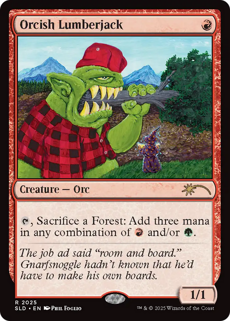 Orcish Lumberjack (2025) (Rainbow Foil) [Secret Lair Drop Series] | Exor Games Bridgewater