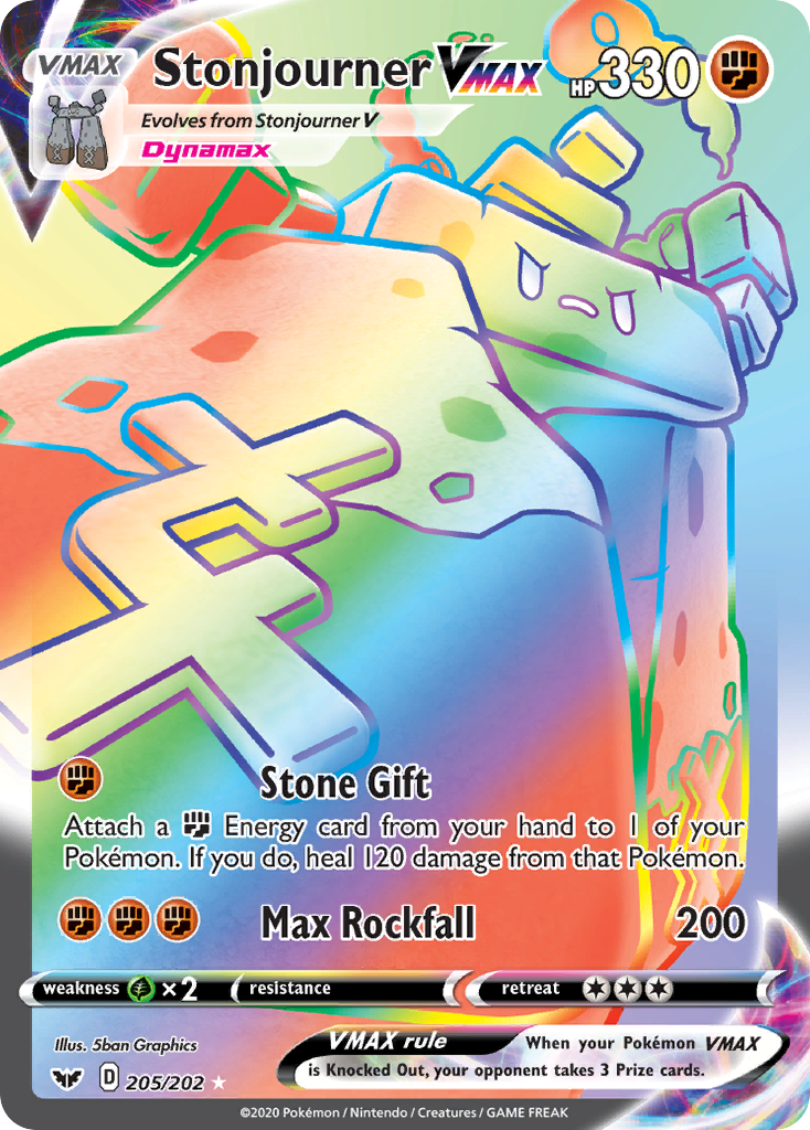 Stonjourner VMAX (205/202) [Sword & Shield: Base Set] | Exor Games Bridgewater