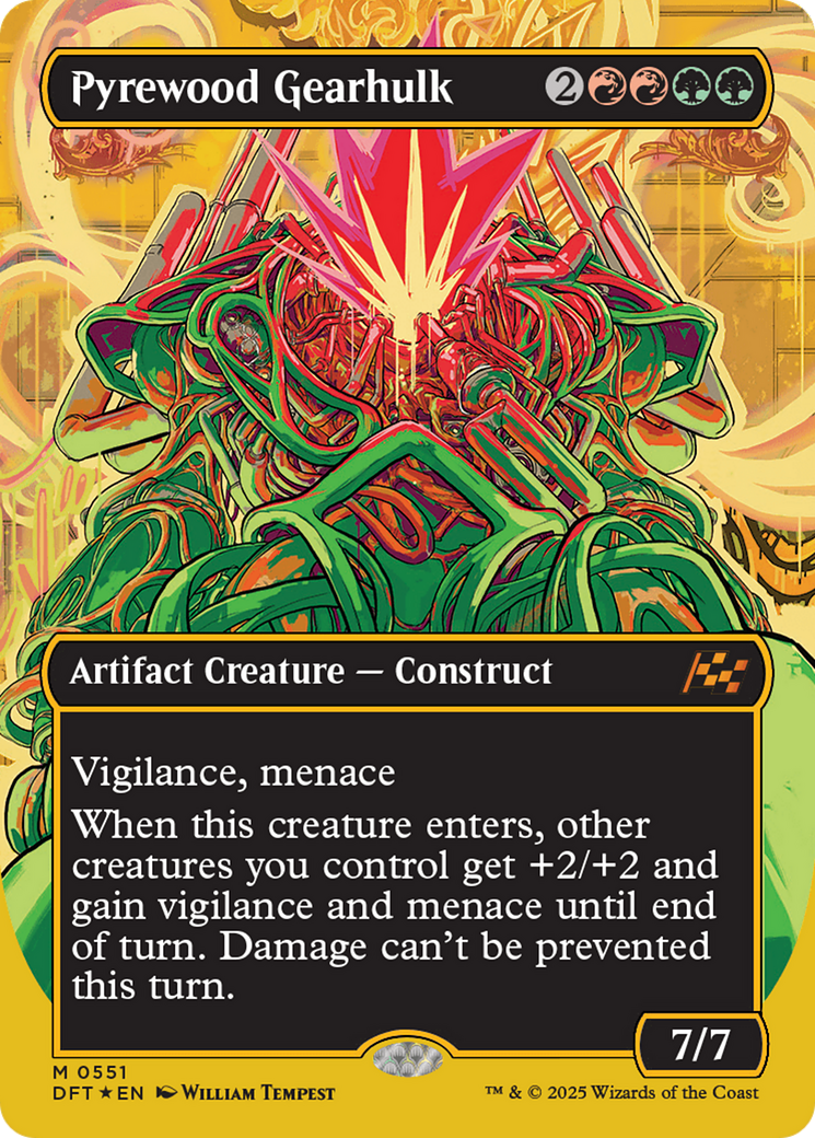 Pyrewood Gearhulk (Borderless) (First-Place Foil) [Aetherdrift] | Exor Games Bridgewater