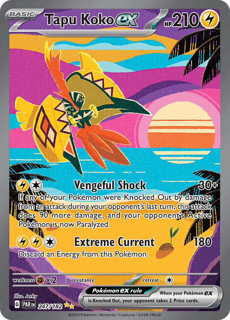 Tapu Koko ex (247/182) [Scarlet & Violet: Paradox Rift] | Exor Games Bridgewater