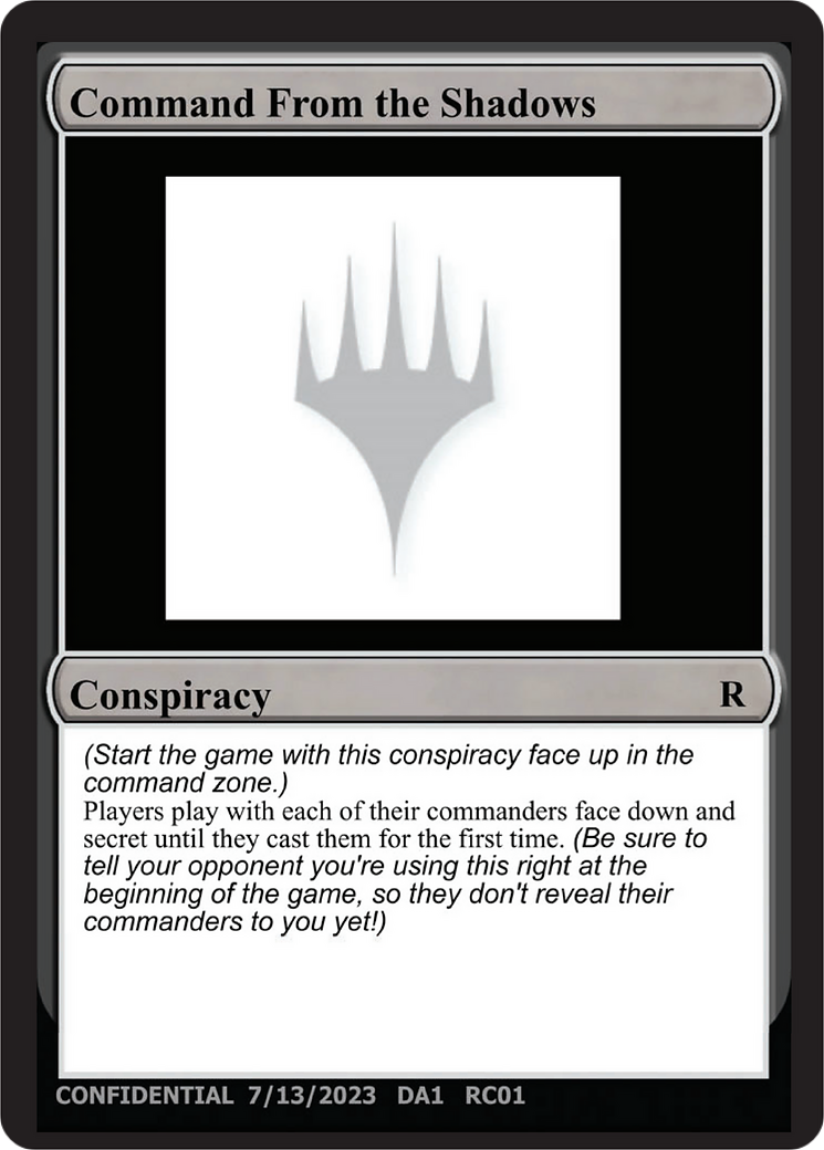 Command From the Shadows [Unknown Event] | Exor Games Bridgewater