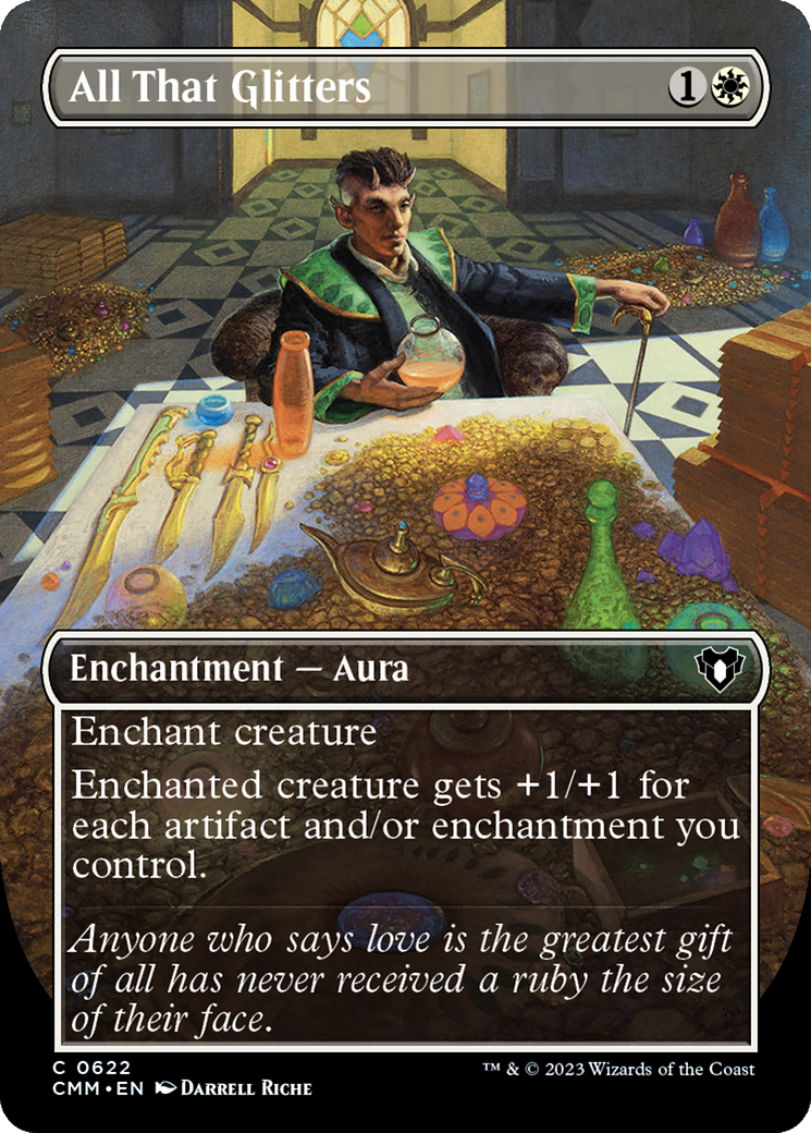 All That Glitters (Borderless Alternate Art) [Commander Masters] | Exor Games Bridgewater