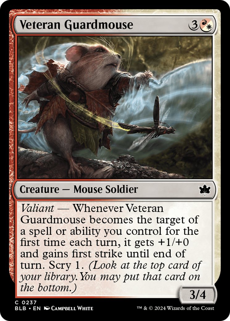 Veteran Guardmouse [Bloomburrow] | Exor Games Bridgewater