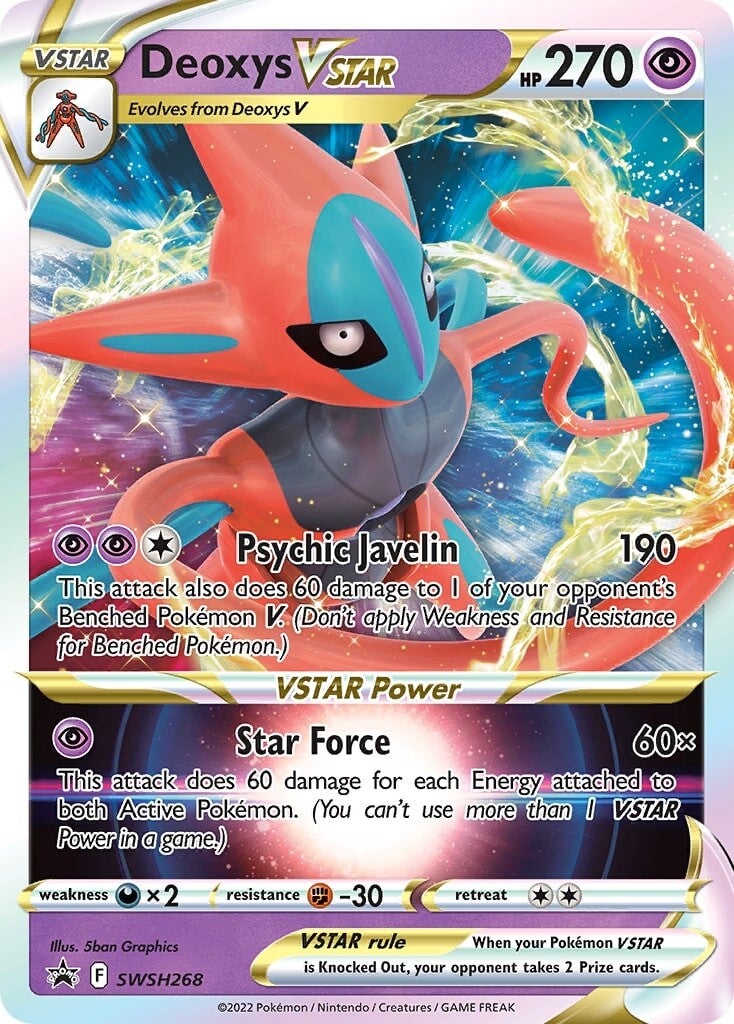 Deoxys VSTAR (SWSH268) (Jumbo Card) [Sword & Shield: Black Star Promos] | Exor Games Bridgewater