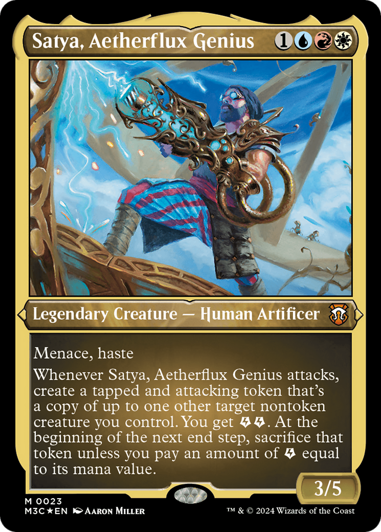 Satya, Aetherflux Genius (Foil Etched) [Modern Horizons 3 Commander] | Exor Games Bridgewater