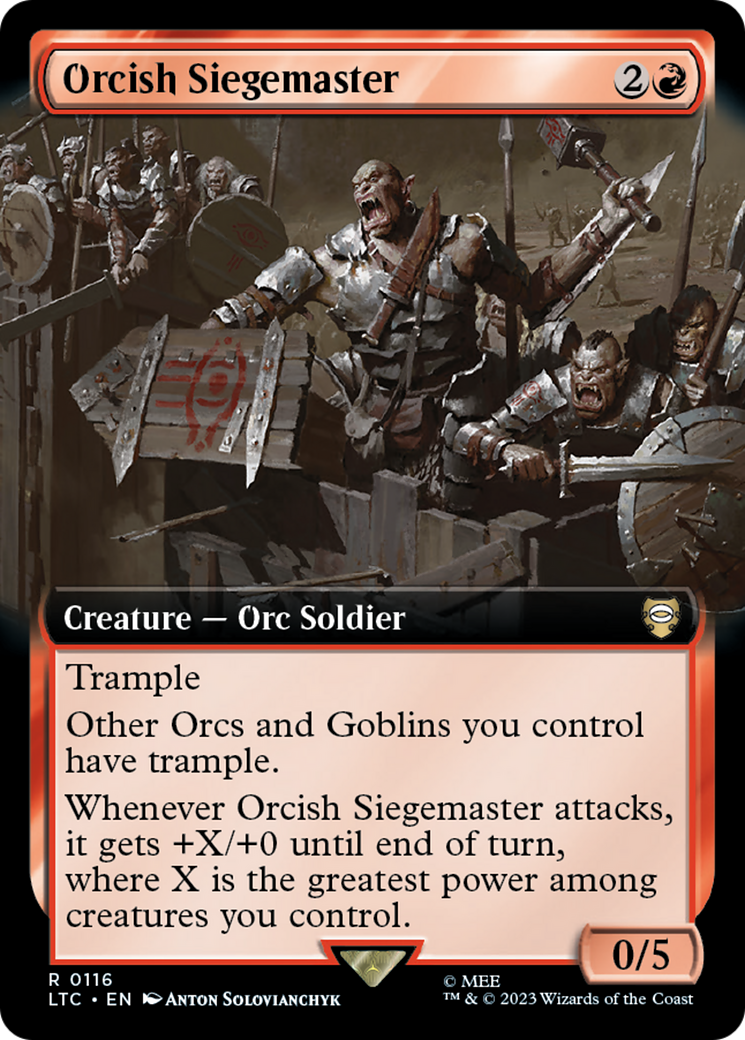 Orcish Siegemaster (Extended Art) [The Lord of the Rings: Tales of Middle-Earth Commander] | Exor Games Bridgewater