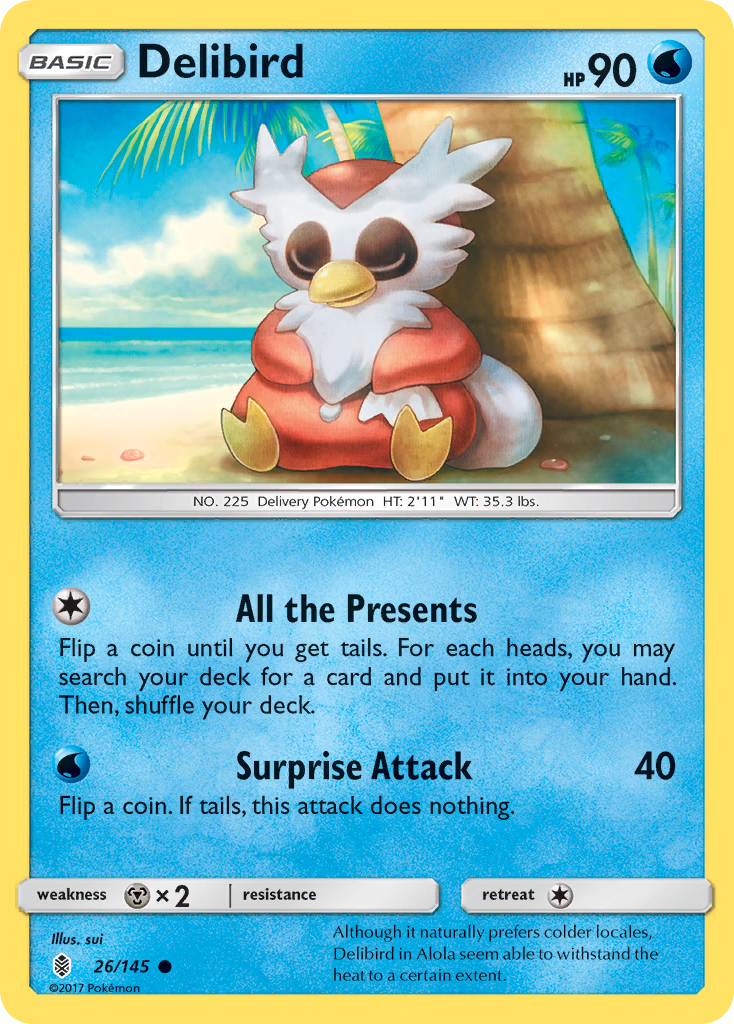 Delibird (26/145) [Sun & Moon: Guardians Rising] | Exor Games Bridgewater