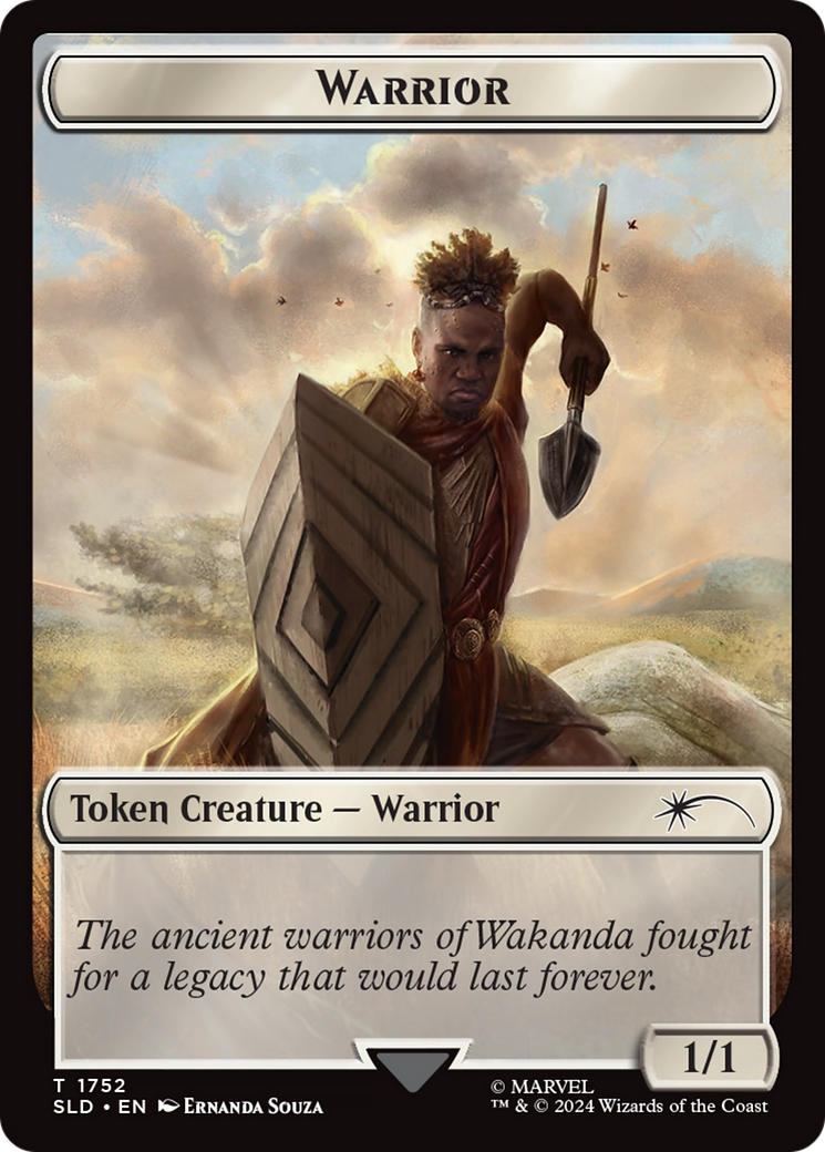 Warrior Token (Rainbow Foil) [Secret Lair Drop Series] | Exor Games Bridgewater