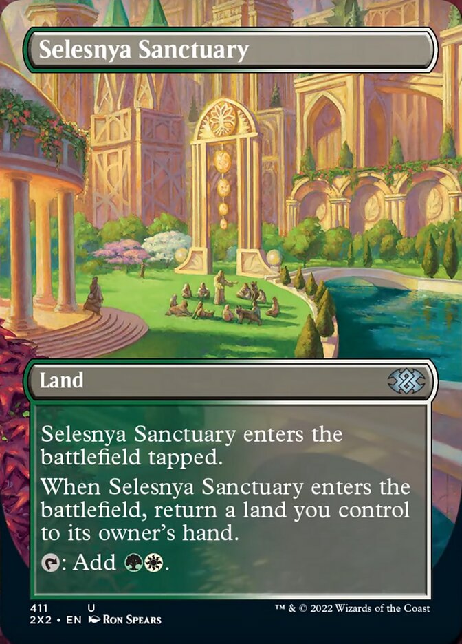 Selesnya Sanctuary (Borderless Alternate Art) [Double Masters 2022] | Exor Games Bridgewater