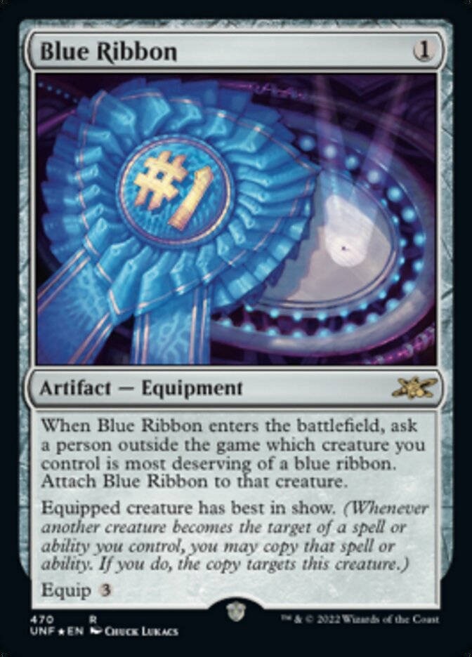 Blue Ribbon (Galaxy Foil) [Unfinity] | Exor Games Bridgewater