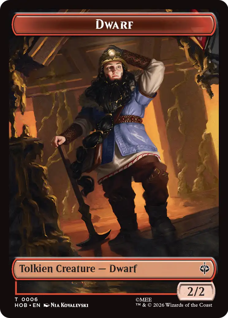 Elf // Dwarf Double-Sided Token [The Hobbit Tokens] | Exor Games Bridgewater
