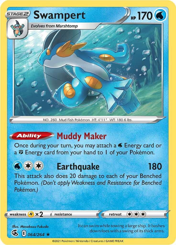 Swampert (064/264) [Sword & Shield: Fusion Strike] | Exor Games Bridgewater