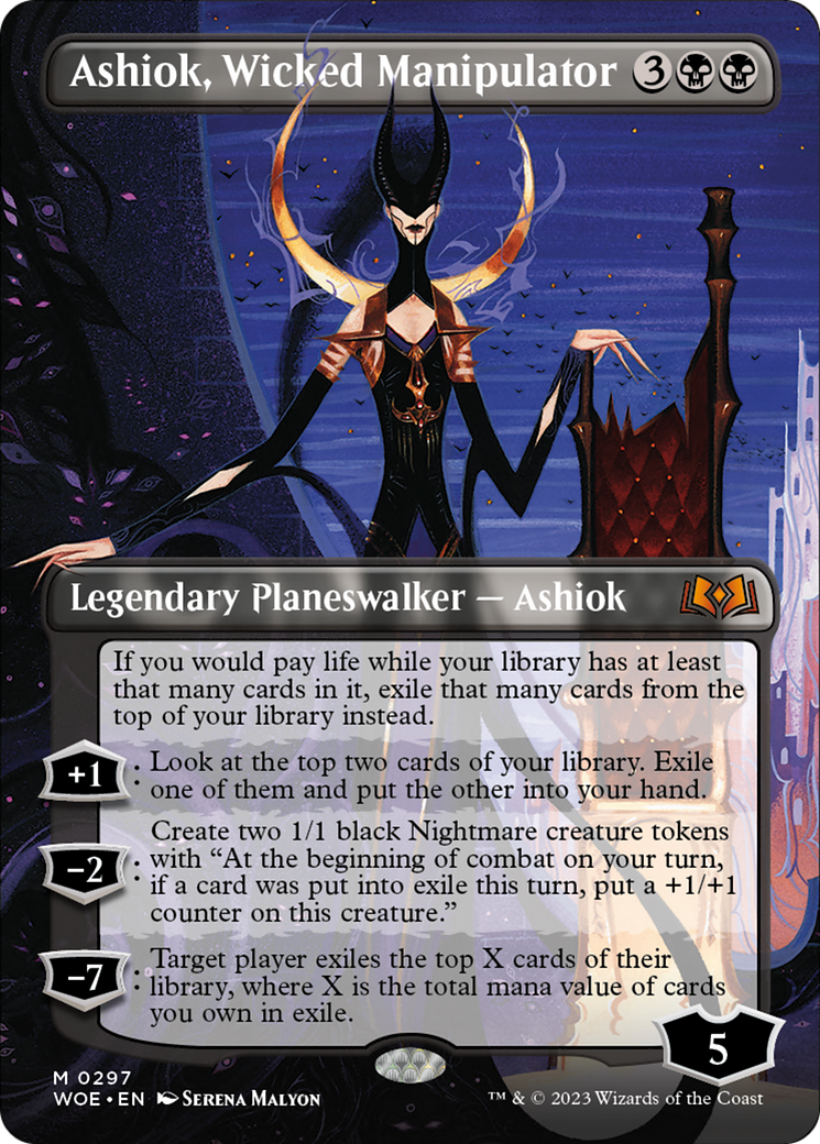 Ashiok, Wicked Manipulator (Borderless Alternate Art) [Wilds of Eldraine] | Exor Games Bridgewater