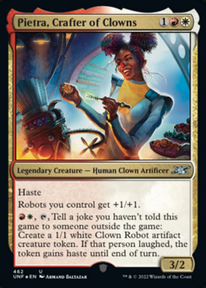 Pietra, Crafter of Clowns (Galaxy Foil) [Unfinity] | Exor Games Bridgewater