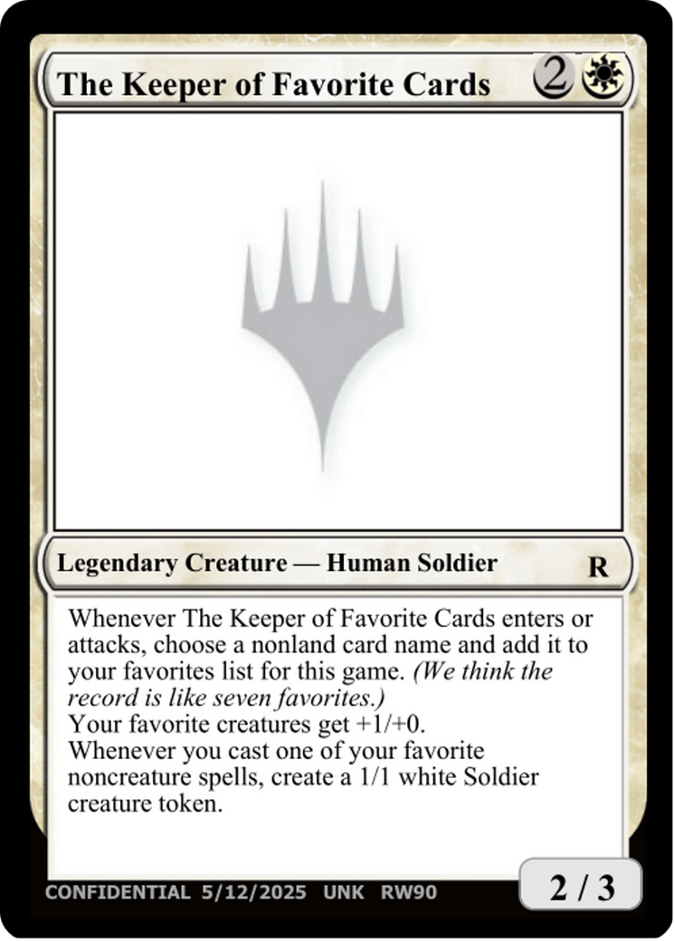 The Keeper of Favorite Cards (5/12/2025) [Unknown Event] | Exor Games Bridgewater