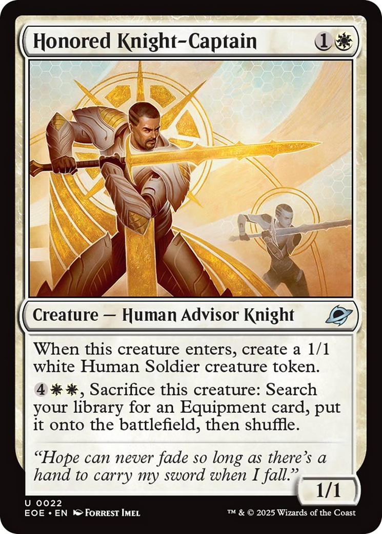 Honored Knight-Captain [Edge of Eternities] | Exor Games Bridgewater