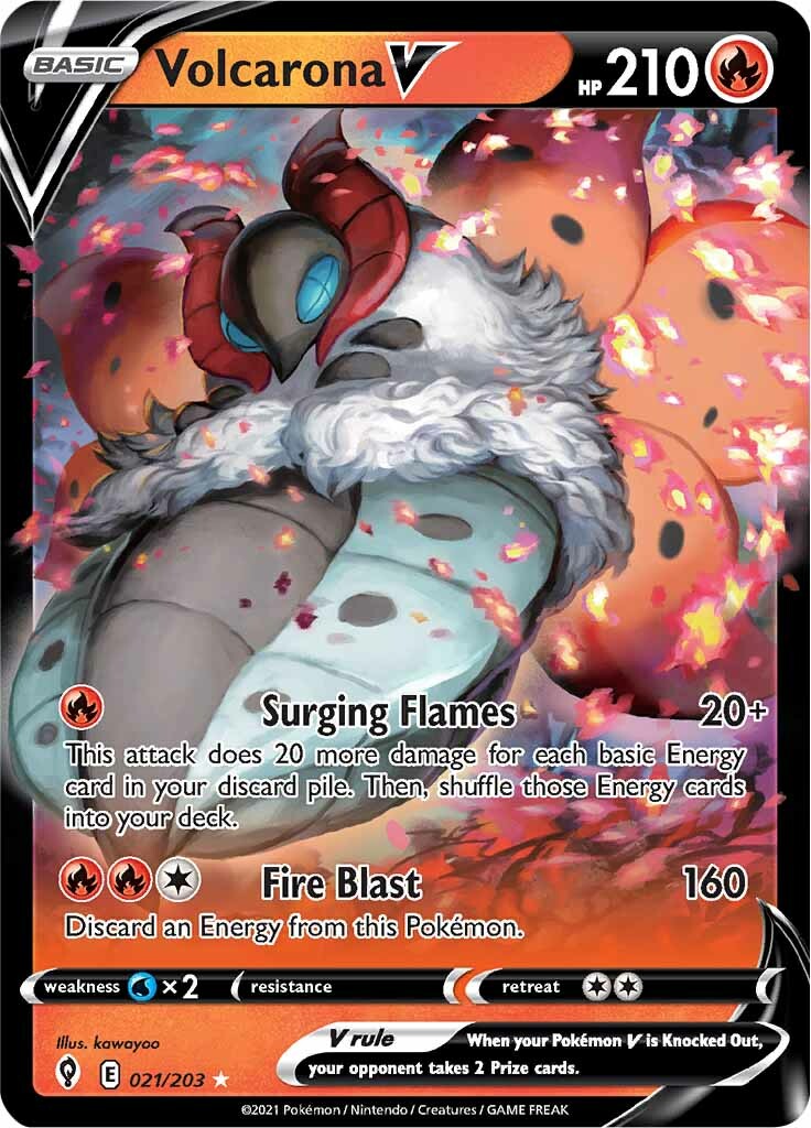 Volcarona V (021/203) [Sword & Shield: Evolving Skies] | Exor Games Bridgewater