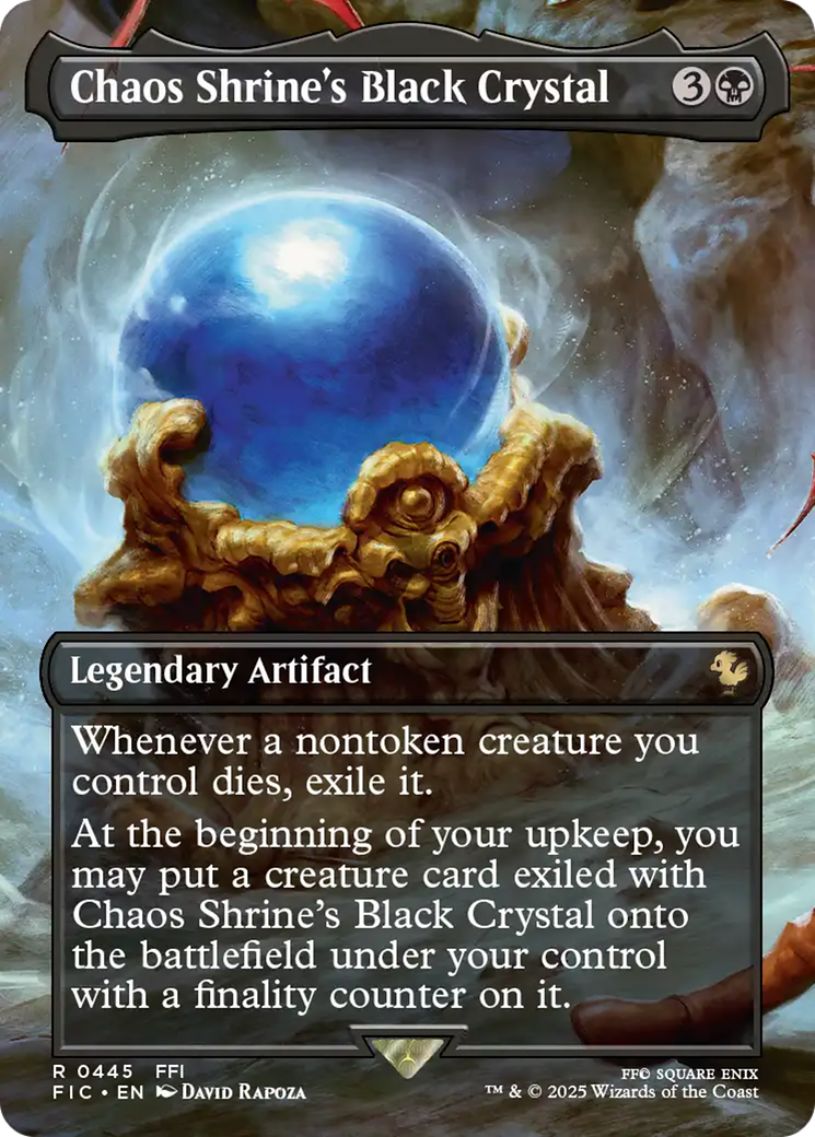 Chaos Shrine's Black Crystal (Borderless) [FINAL FANTASY Commander] | Exor Games Bridgewater
